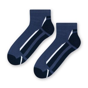 Pánské vzorované ponožky 054 jeans/tmavě modrá 38-40