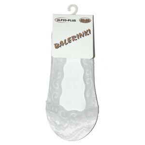 Dámské ponožky baleríny Ulpio 0884 Krajka, ABS bílá 39-42