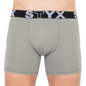 Pánské boxerky Styx long sportovní guma světle šedé (U1062) S