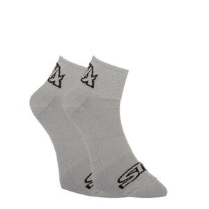 Ponožky Styx kotníkové šedé s černým logem (HK1062)  XL