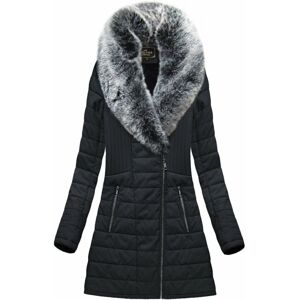Dámský koženkový kabát LD-5520 - LIBLAND černá M
