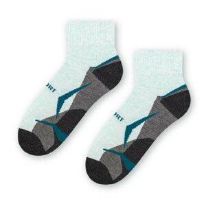 Dámské sportovní ponožky 026 ZELENÝ MELANGE 35-37