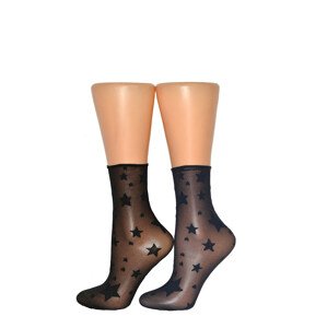 Dámské ponožky Veneziana Amy Hvězdičky 20 den černá univerzální