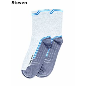 Šedé sportovní ponožky s nápisem STEVEN 35-37