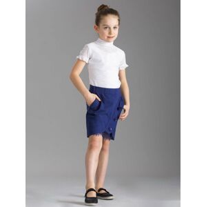 Dívčí námořnická modrá sukně s knoflíky 140