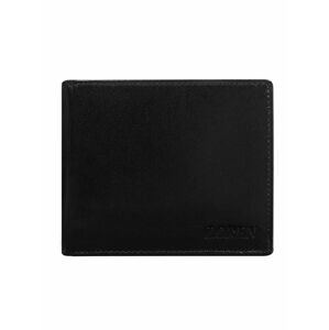 Černá kožená peněženka pro muže vodorovně ONE SIZE