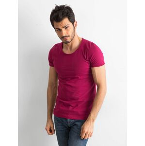 Pánské základní tmavě růžové tričko M
