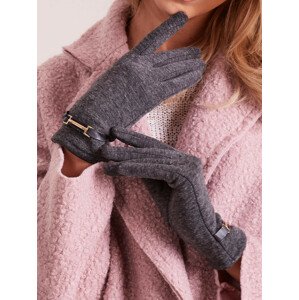 Klasické tmavě šedé dámské rukavice L/XL