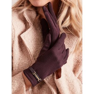 Klasické hnědé dámské rukavice L/XL