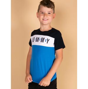 Chlapecké tričko TOMMY LIFE námořnická modrá a modrá 116