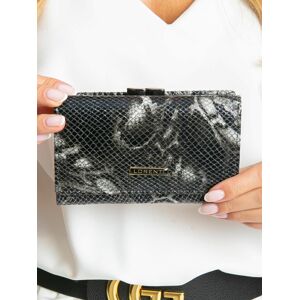 Vzorovaná dámská černá kožená peněženka ONE SIZE