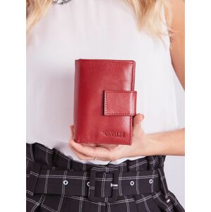 Červená kožená dámská peněženka s klopou ONE SIZE