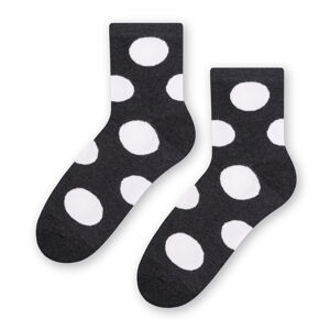 Dámské vzorované ponožky 099 tmavě šedá žíhaná 35-37