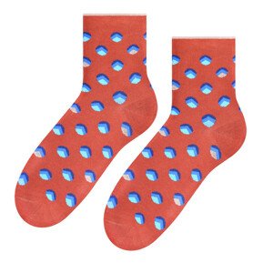 Dámské vzorované ponožky 099 Hnědá 38-40