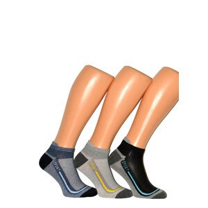Pánské ponožky WiK Premium Sox Sneaker art.16412 bílá-šedá 43-46