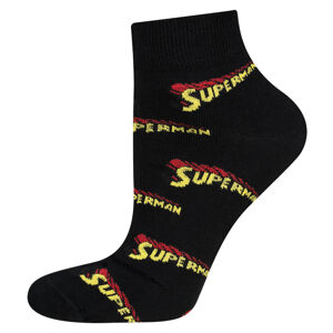 Ponožky SOXO SUPERMAN - Nápis černá 40–45
