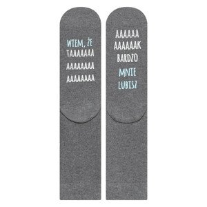 Ponožky se životními instrukcemi SOXO - LUBISZ (Máš rád) šedá 40-45