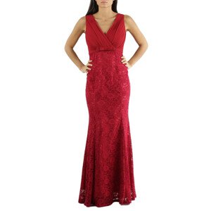 Společenské šaty krajkové dlouhé luxusní značkové CHARM'S Paris červené - Červená - CHARM'S Paris S