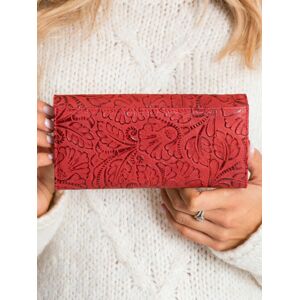 Červená kožená peněženka se vzory 72401-KCR - FPrice červená vzor one size