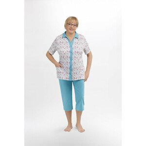 Dámské pyžamo Martel Elżbieta I 205 kr/r 3XL-4XL bílá-modrá 3XL