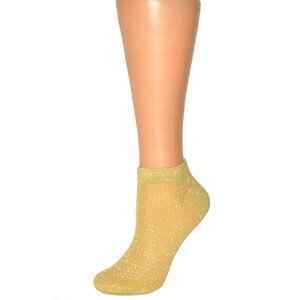 Dámské ponožky Magnetis 13529 Ažura, lurex medová univerzální