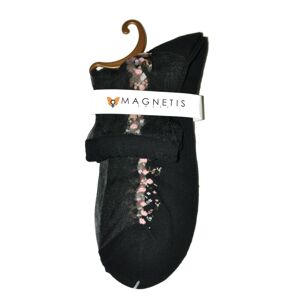 Dámské ponožky Magnetis 13538 Květy černá univerzální