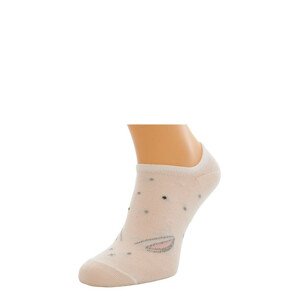 Dámské ponožky Bratex 9612 Bambus vzor 36-41 bílá-lurex 36-38