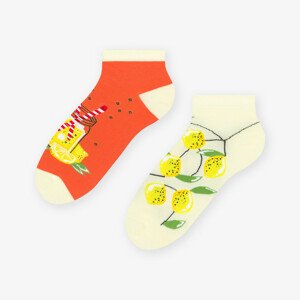 Krátké asymetrické pánské ponožky 035 oranžová 43/46