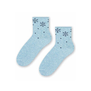 Dámské vánoční ponožky Steven 099-661 modrá 35-37