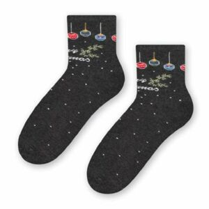 Dámské vzorované ponožky 099 tmavě šedá 38-40