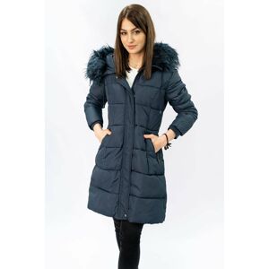 Dámská prošívaná zimní bunda s kapucí LD-7757 - LIBLAND hnědá 6XL