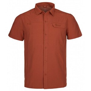 Pánská outdoorová košile Bombay-m tmavě červená - Kilpi (NADMĚRNÁ VELIKOST) 5XL