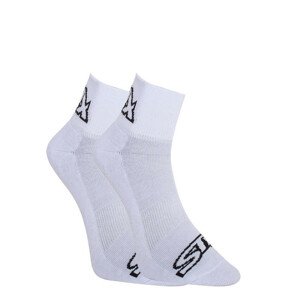Ponožky Styx kotníkové bílé s černým logem (HK1061)  XL
