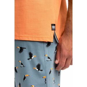 Pánské pyžamo s krátkým rukávem Tukan Vamp 14730 oranžová-tmavě šedá L