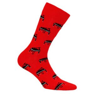 Vzorované pánské ponožky PERFECT MAN-CASUAL Červená 45-47