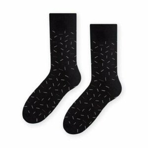 Ponožky k obleku - se vzorem 056 Černá 45-47