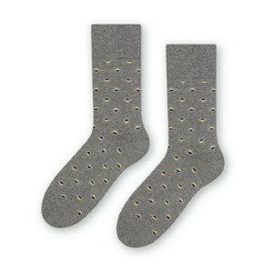 Ponožky k obleku - se vzorem 056 melanžově šedá 45-47