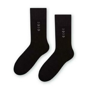 Ponožky k obleku - se vzorem 056 Černá 42-44