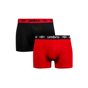 Pánské boxerky Umbro UMUM0241 červená černá m