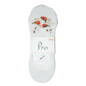 Dámské ponožky baleríny PRO Cotton Women Socks 20418 Silikon 36-40 bílý 36-40