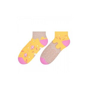 Asymetrické dámské ponožky More 034 Žlutá 35-38
