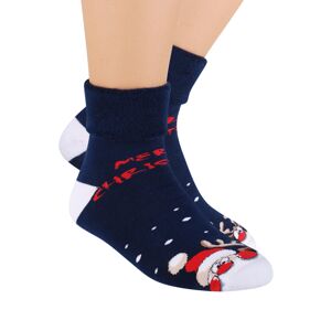 Dámské ponožky Merry Christmas 030 - Steven tmavě modrá - vzor 35/37