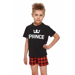 Krátké chlapecké pyžamo Prince černé černá 122