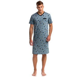 Vamp - Pohodlná pánská noční košile 14733 - Vamp blue mirage m