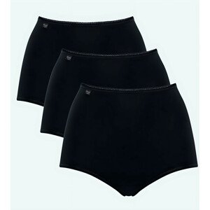 Dámské vysoké kalhotky 24/7 Cotton Maxi C3P - BLACK - SLOGGI BLACK - SLOGGI BLACK 40