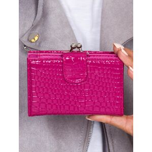 Dámská růžová peněženka s klopou jedna velikost