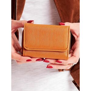Světle hnědá dámská peněženka s kapsou na zip jedna velikost