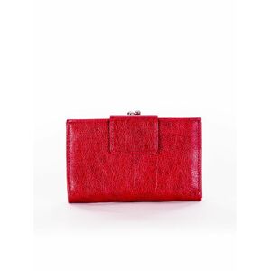 Dámská červená peněženka s klopou jedna velikost
