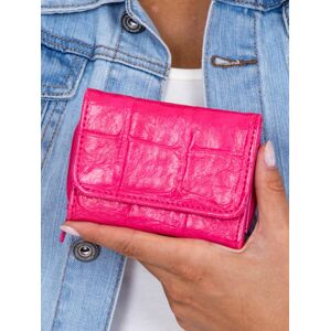 Reliéfní růžová koženková peněženka jedna velikost