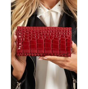 Dámská červená peněženka s reliéfním vzorem jedna velikost